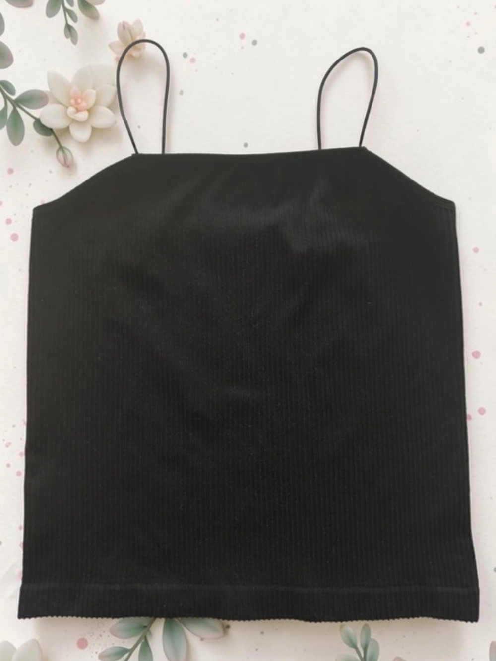 💫🩷3for20 Bundle Sale🩷💫 Black Ribbed Stretchy Camisole